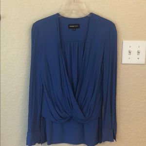 Blue XS (fits more like M) HiLo Draped Shirt